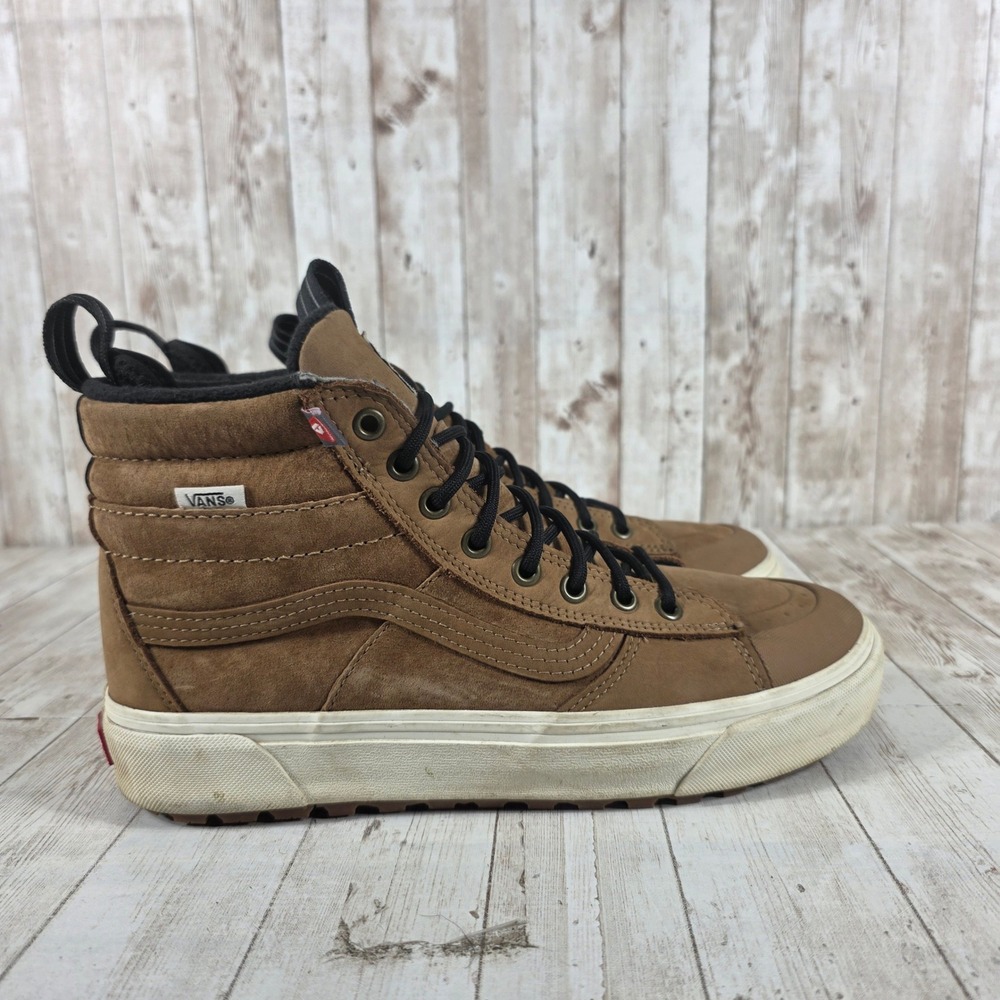 Vans Sk8-Hi MTE-1 Brown Suede Primaloft High Top Sneaker Boots Womens 9.5 Mens 8